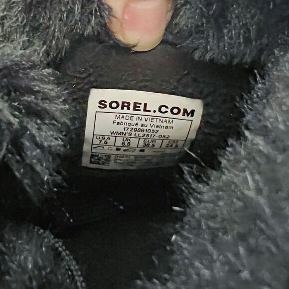 Sorel Joan of Arctic Winter Boots Grey and Black Houndstooth Fur Lined Size 7.5 - Picture 6 of 10